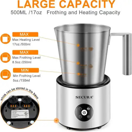 Secura Automatic Milk Frother Review 9 Review: Secura Automatic Milk Frother