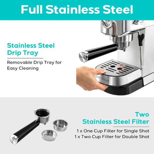 Casabrews Espresso Machine 20 Bar Review 11 Casabrews Espresso Machine 20 Bar Review